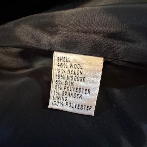 Vintage Talbots Black Wool Blend Tweed Blazer - Cottagecore Jacket 8P - Picture 7 of 8